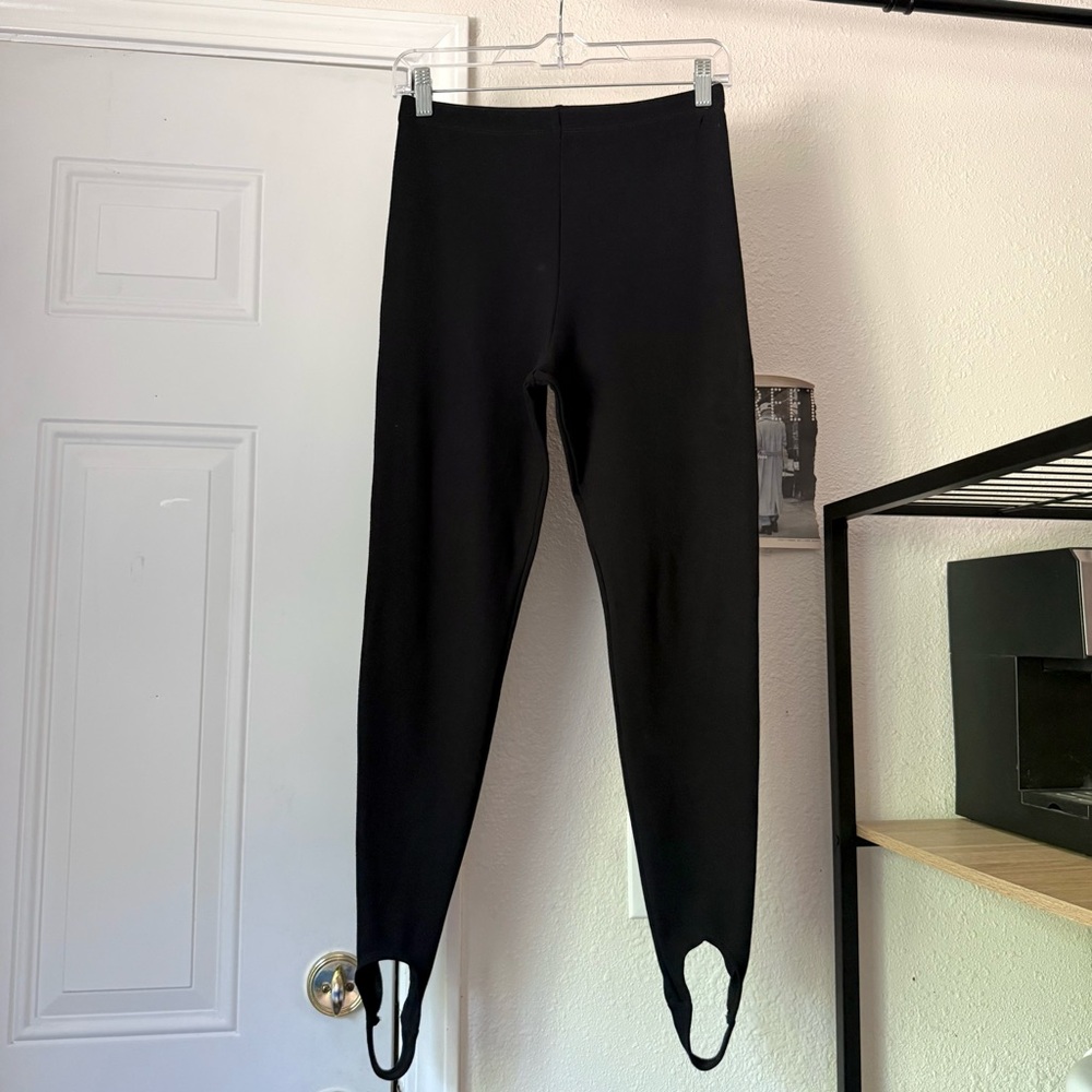 LESET‎ black knit cropped leggings